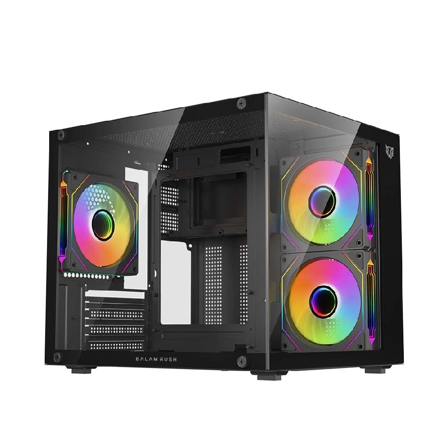 Gabinete Gamer Balam Rush Tank Glow Plus - Mini Torre ARGB, Cristal Templado