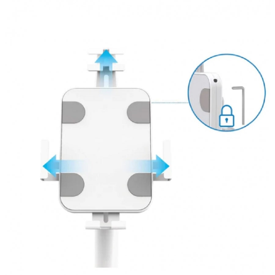 Soporte de Suelo Antirrobo Manhattan 406345 para Tablet e iPad - Altura Regulable 360°