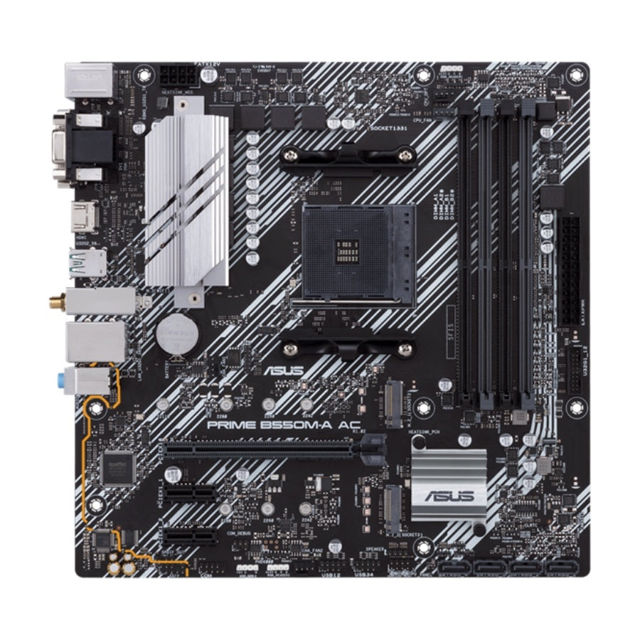 Tarjeta Madre ASUS PRIME B550M-A AC - Socket AM4, DDR4, WiFi, M.2 NVMe