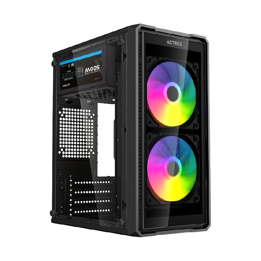 Gabinete Acteck Doom Ultra Crystal GI750C Mini Torre - Cristal Templado, Fuente 500W Imagen principal del producto