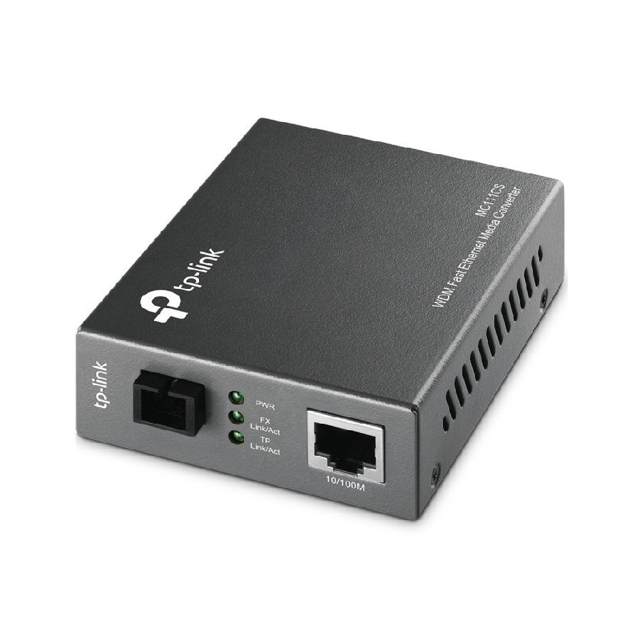 Convertidor de Medios TP-Link MC111CS - Fibra SC a RJ45, 10/100Mbps, 20km