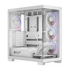 Gabinete Gamer Balam Rush Tank Polar BR-941488 - Media Torre ATX, Cristal Templado, ARGB