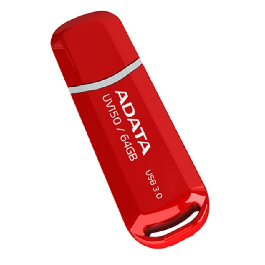 Memoria USB ADATA UV150 64GB USB 3.2 - Rojo, Hasta 100MB/s