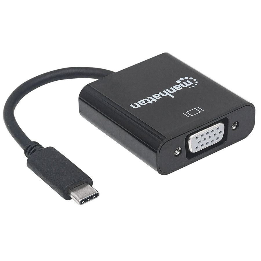 Cable Convertidor Manhattan USB-C a VGA - 8cm, Blindado, Resolución hasta 1920x1200 Imagen secundaria del producto