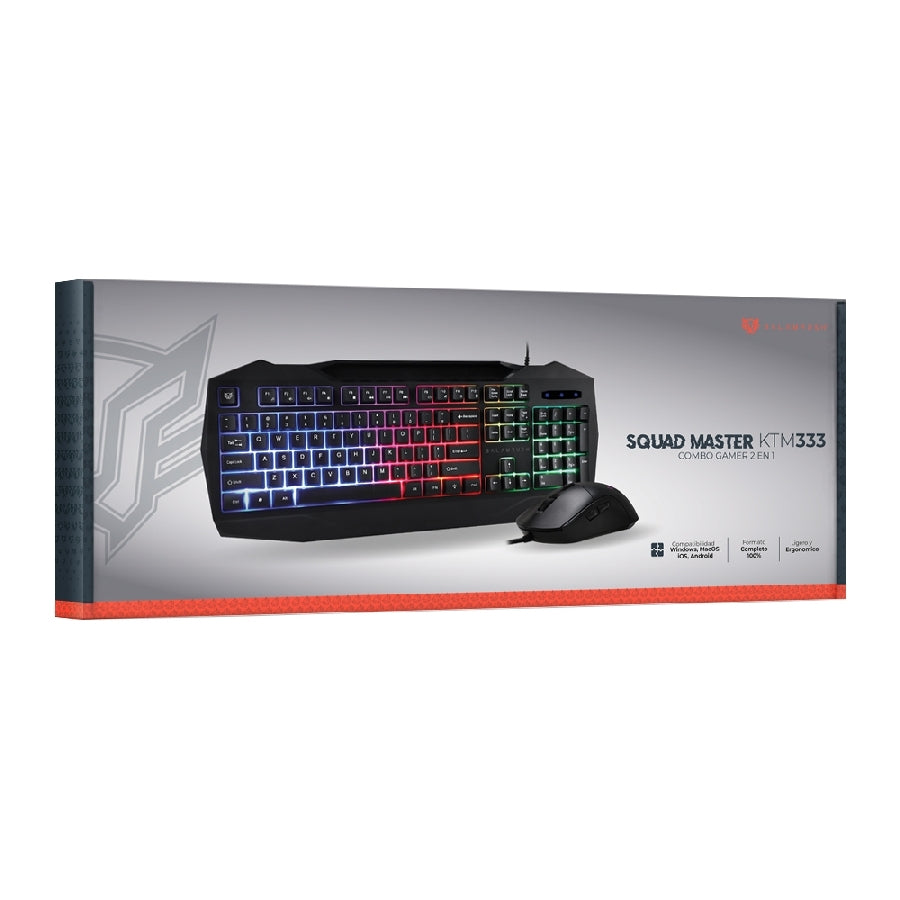Kit Teclado y Mouse Balam Rush BR-936293 - Iluminación RGB, 3200 DPI, Alámbrico