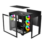Gabinete Gamer Balam Rush Tank Pro BR-935944 - Mini Torre ATX, Cristal Templado RGB