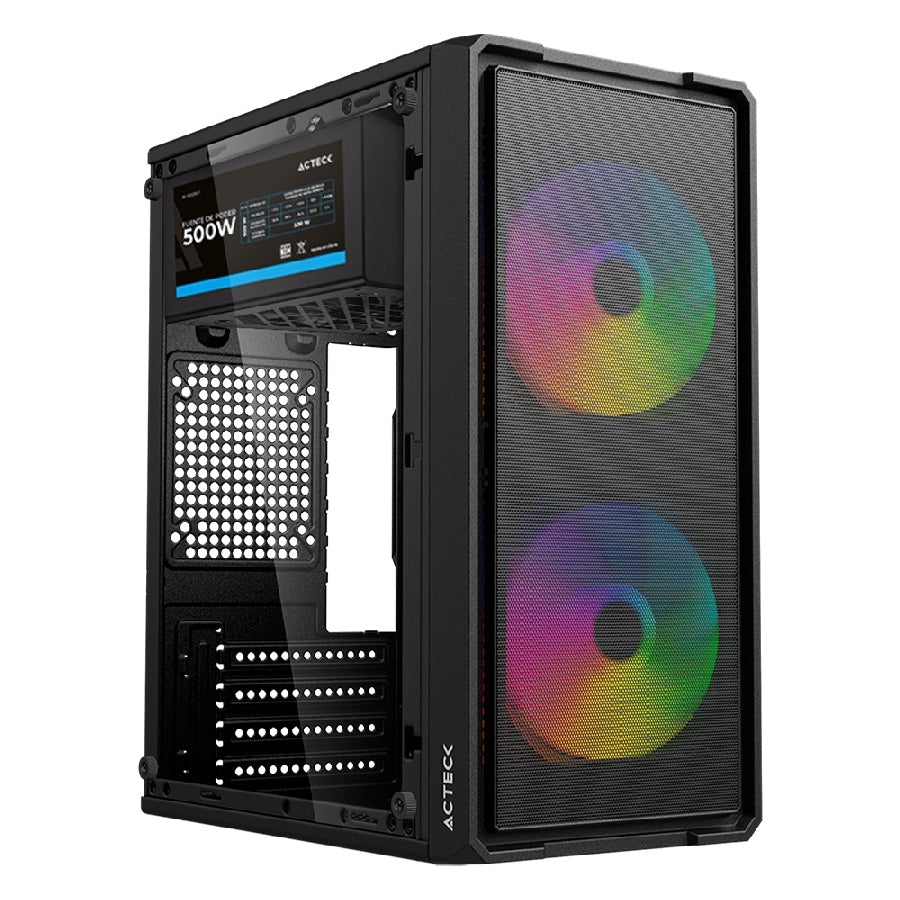 Gabinete Acteck Doom Ultra Mesh GI750M - Mini Torre, Cristal Templado, Fuente 500W