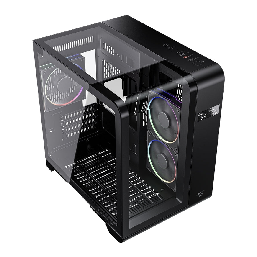 Gabinete Gamer Balam Rush Tank Expert Curve 6400 - Mini Torre MATX, 3 Ventiladores ARGB