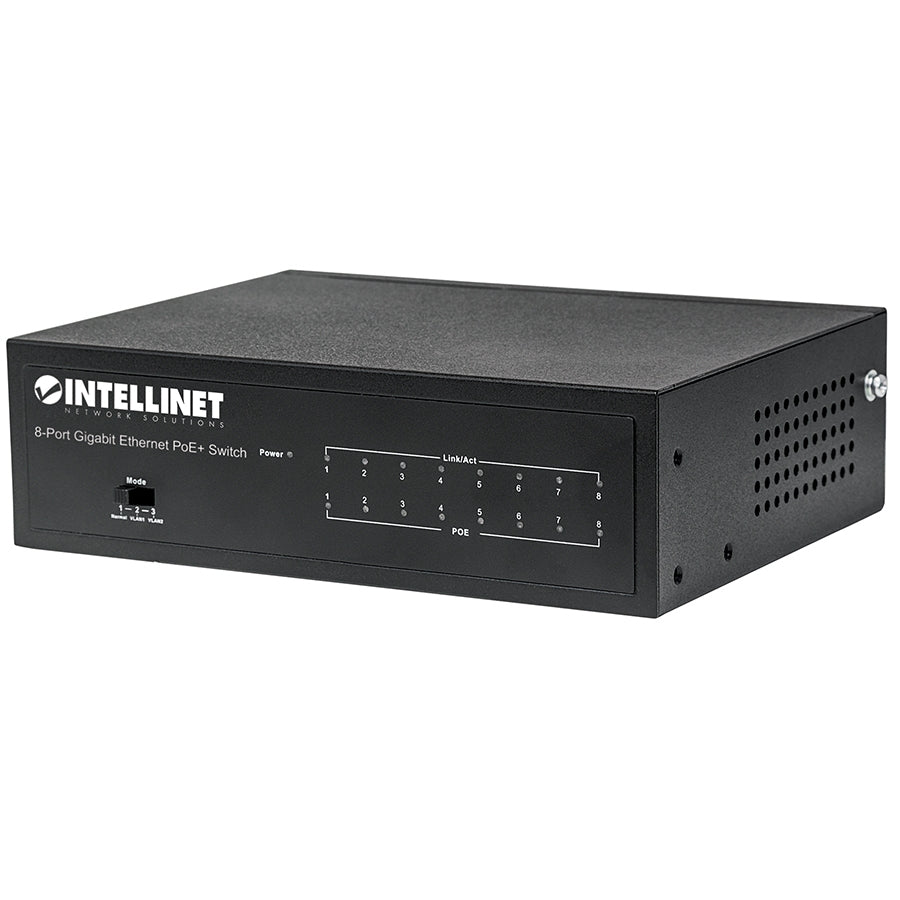 Switch Intellinet 561204 8 Puertos Gigabit POE+ - 30W por Puerto, 60W Total