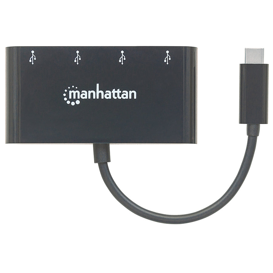 Hub USB Manhattan 162746 - USB-C 4 Puertos SuperSpeed 5 Gbps