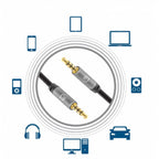Cable de Audio Estéreo Manhattan 356015 - 5M, Conectores 3.5MM, Aluminio