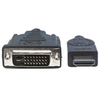 Cable HDMI a DVI-D Manhattan 372510 3.0m - Doble Enlace, 5 Años Garantía