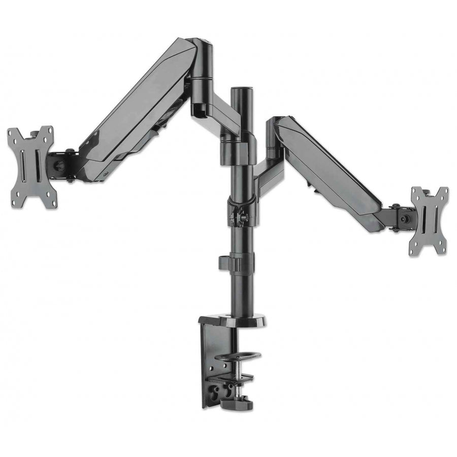 Soporte Monitor Manhattan 461597 - Doble Pantalla 17 a 32 Pulgadas con Pistón a Gas