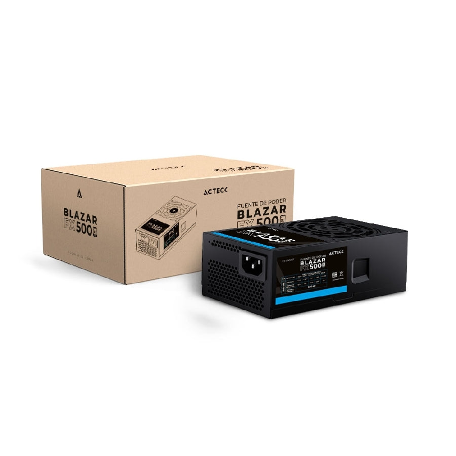 Fuente de Poder Acteck Blazar FX500 500W TFX - Protecciones UVP OVP OPP SCP