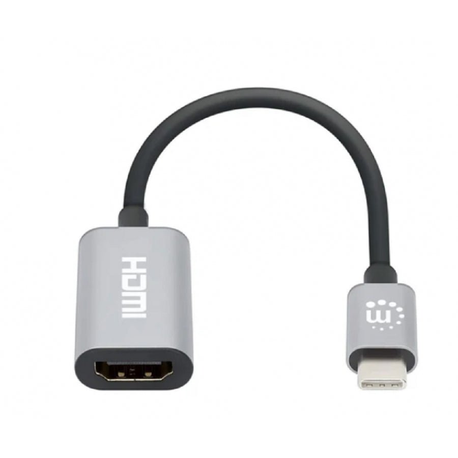 Convertidor USB-C a HDMI 4K@60Hz Manhattan 153973 - Aluminio