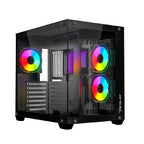 Gabinete Ocelot Gaming A-Cube 1 Mid Tower - Cristal Templado, 3 Ventiladores